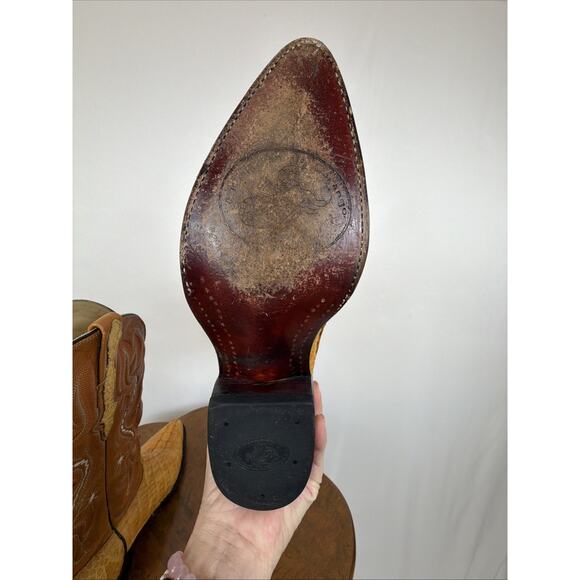 Durango Embroidery Alligator Western Boots Embossed Leather Mens 9.5 27 MEXICO main image 4
